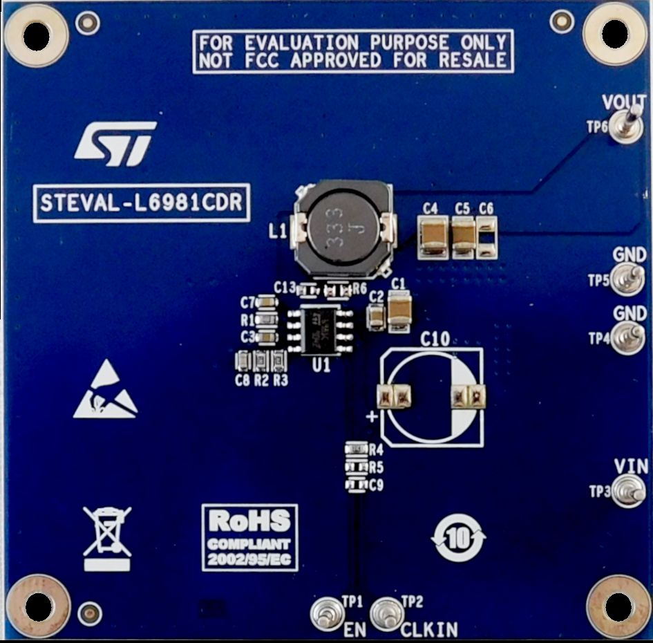 STMicroelectronics STEVAL-L6981CDR Step Down Regulator for L6981 for Power Tools