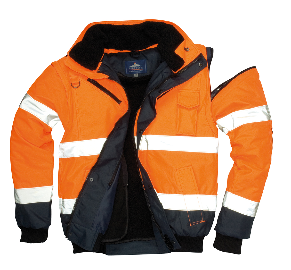 Portwest Orange Men Hi Vis Bomber Jacket, L