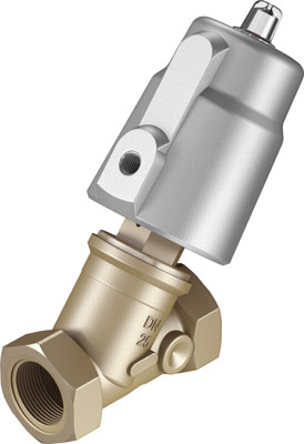 Festo Angle Seat type Pneumatic Actuated Valve, G 1-1/2in, 40 bar