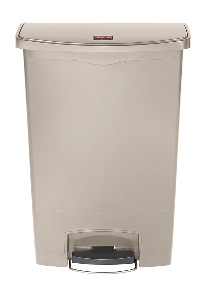 Rubbermaid Commercial Products Slim Jim 90L Beige Pedal Polyethylene, Polypropylene Waste Bin