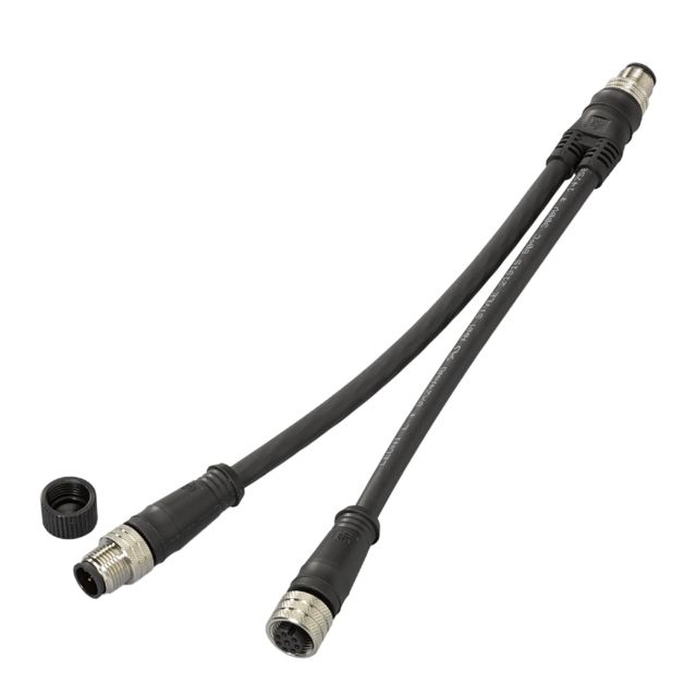 ifm electronic Female 1 way M12 to Male 2 way M12 x 2 Actuator/Sensor Cable, 0.15 m