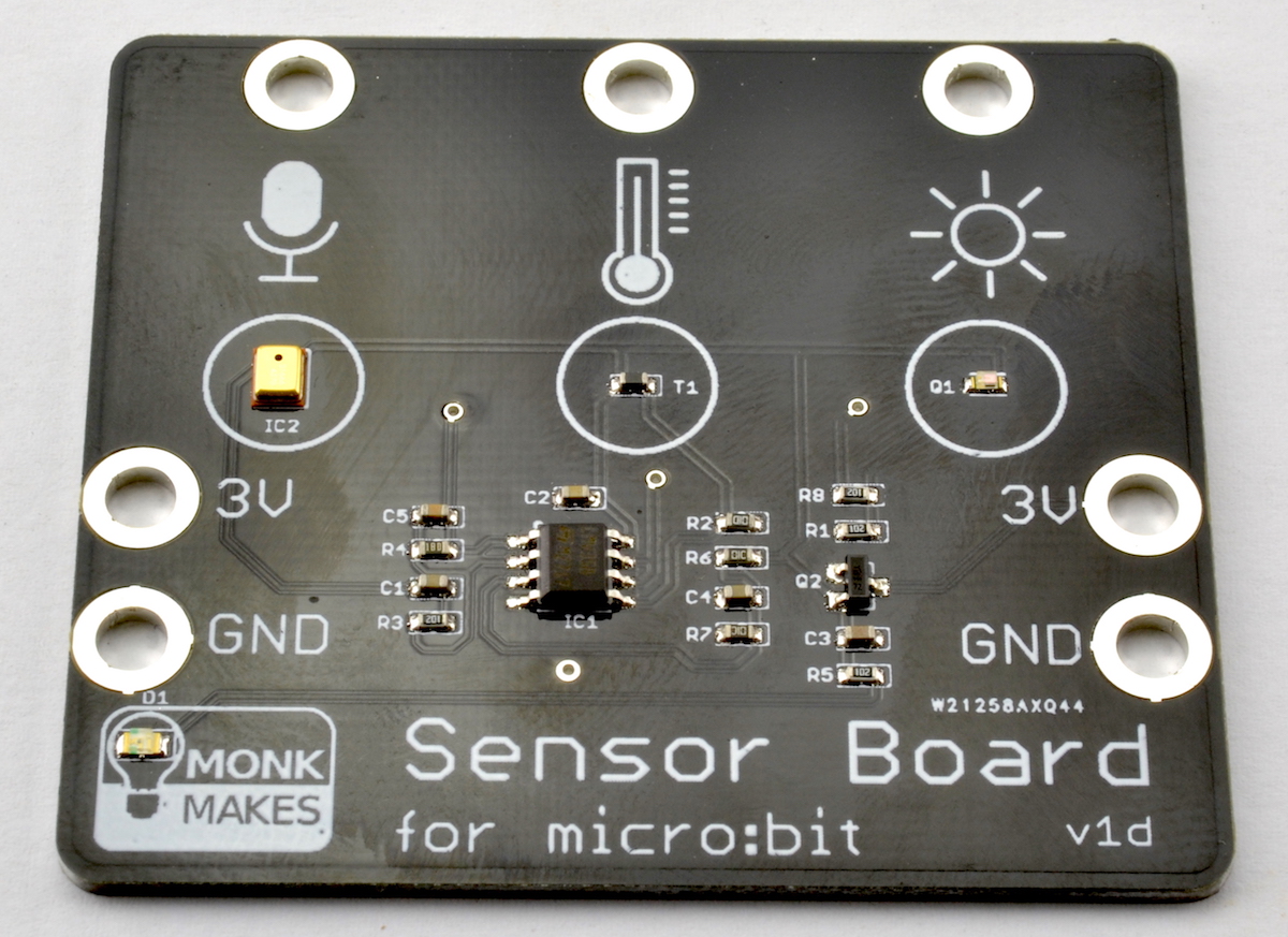 Monk Makes Sensor for Micro Bit Sensor Board for V1F Micro Bit