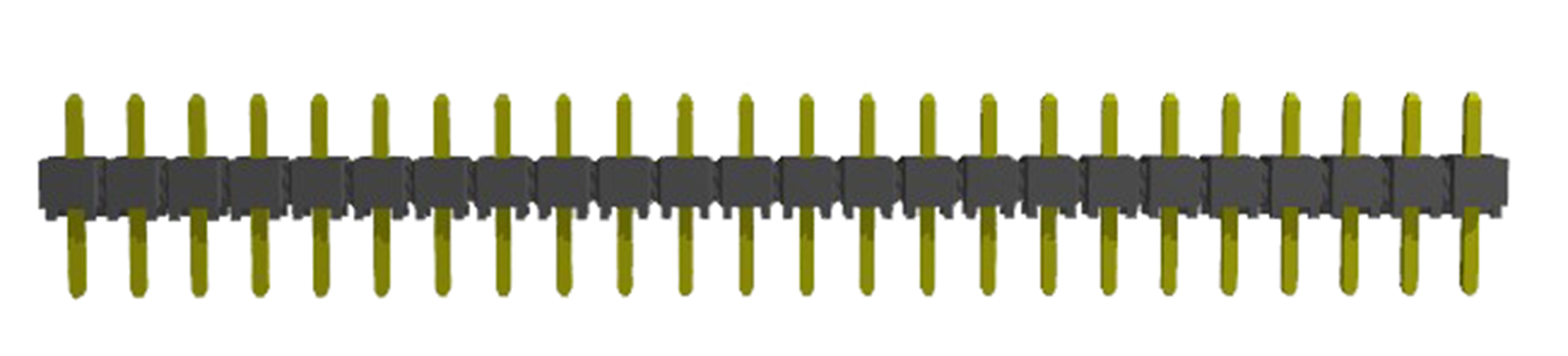 Samtec TSW Series Straight Through Hole Pin Header, 24 Contact(s), 2.54 mm Pitch, 1 Row, Unshrouded