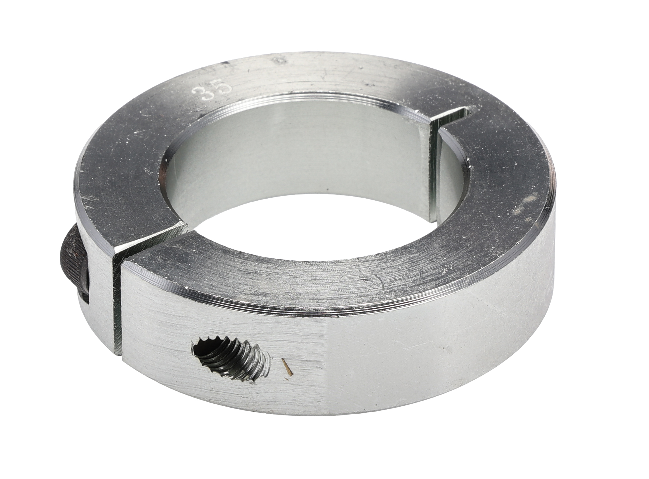 RS PRO Shaft Collar, One Piece, Clamp Screw, Bore 35mm, OD 57mm, W 15mm, Steel