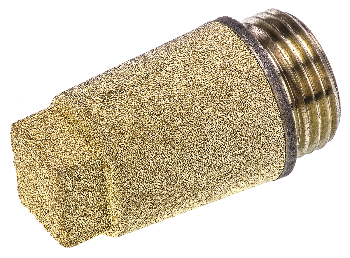Legris 0670 Sintered Bronze 12bar Pneumatic Silencer, Threaded, G 3/8 Male
