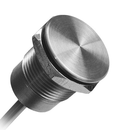 Bulgin Piezo Switch, Momentary, IP68, IP69K, Wire Lead, 1 A @ 24 V dc, -40 → +85°C Grey