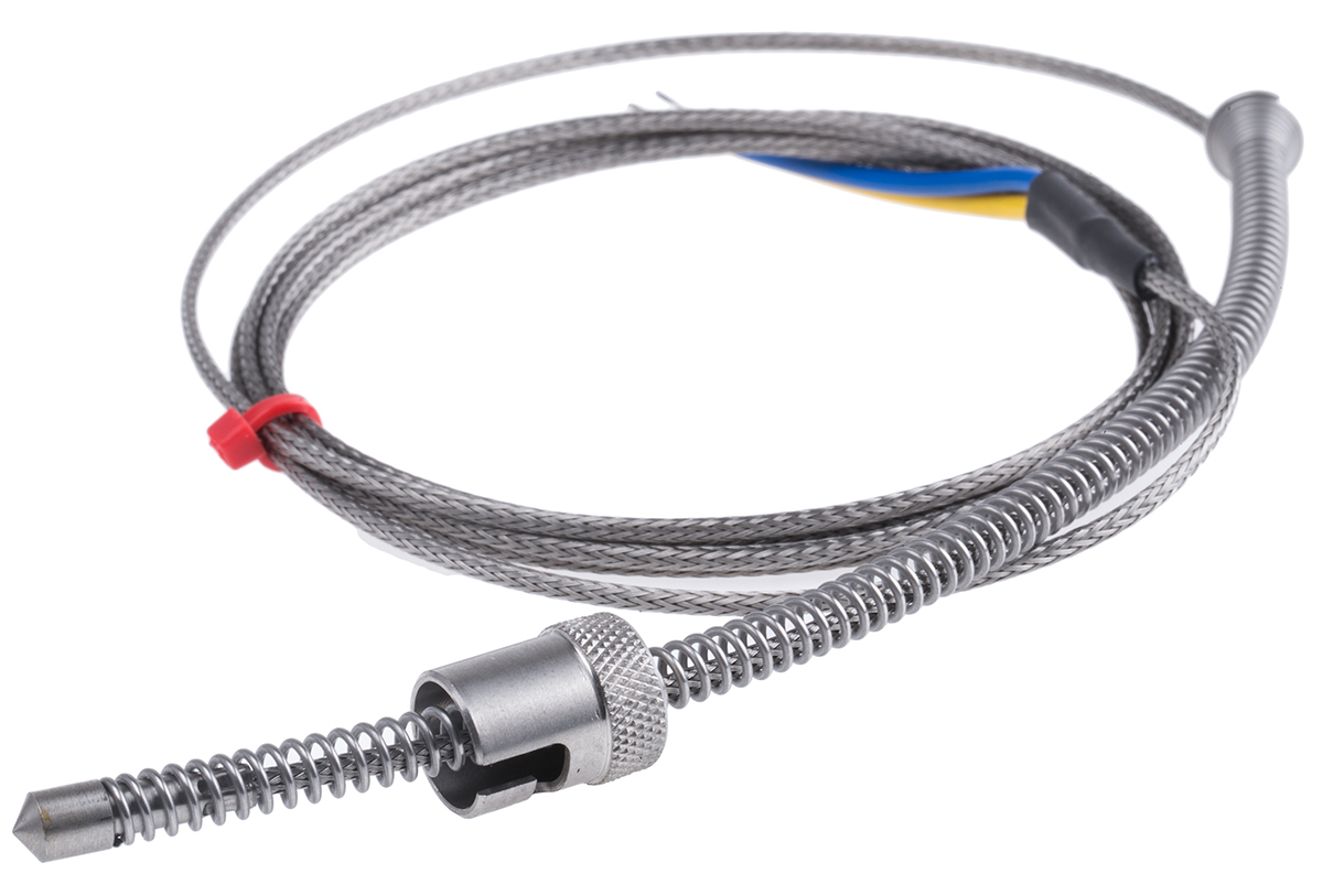 RS PRO Type J Adjustable Bayonet Thermocouple 2m Length, 6mm Diameter, -60°C → +350°C