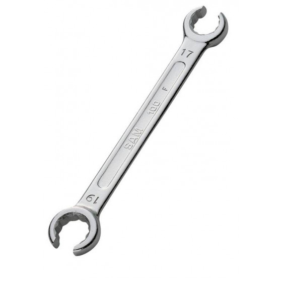 SAM Double Ended Open Spanner, 19mm, Metric, Double Ended, 255 mm Overall