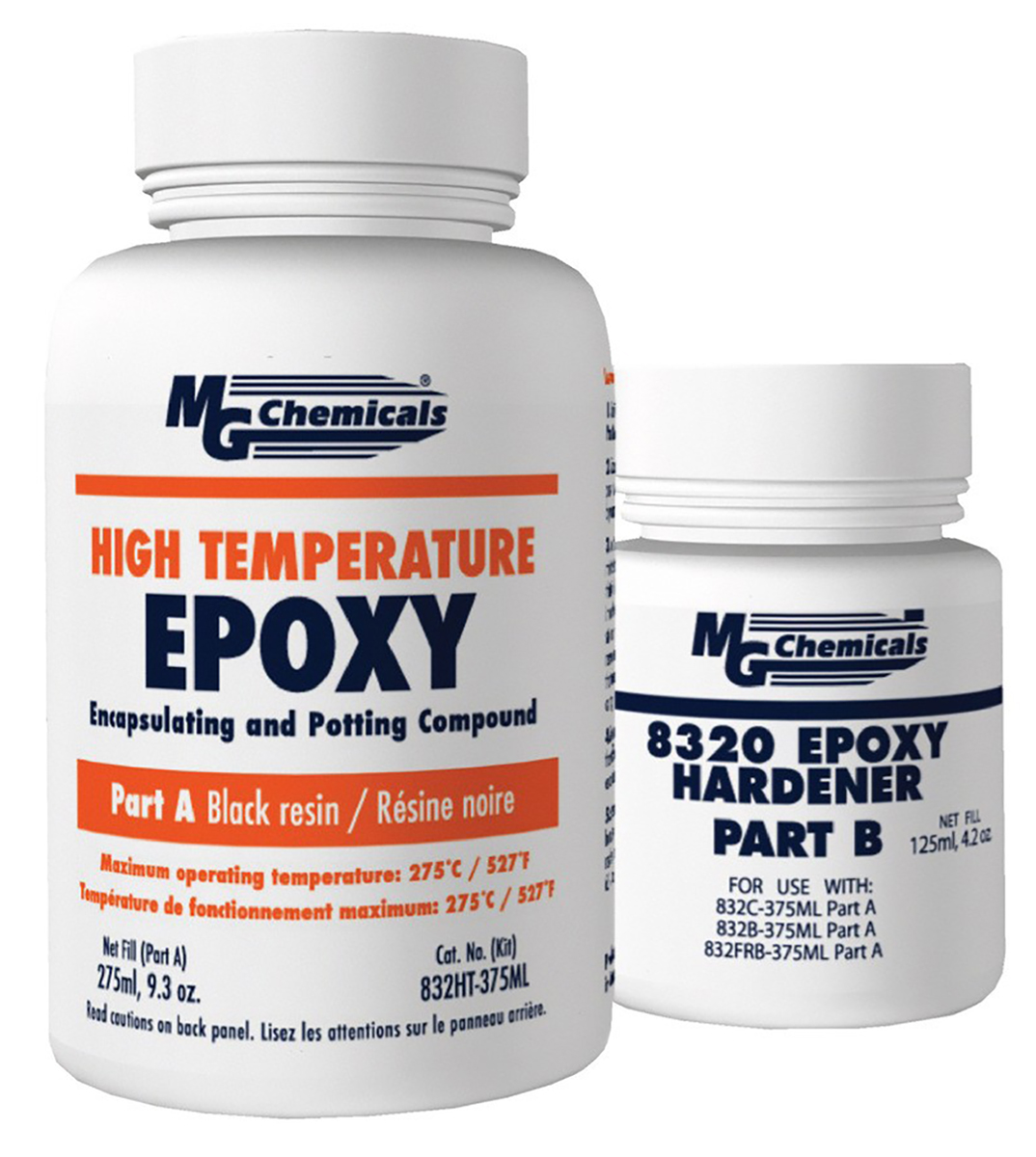 MG Chemicals 832HT-375ML Black Epoxy Epoxy Resin Adhesive 375 ml