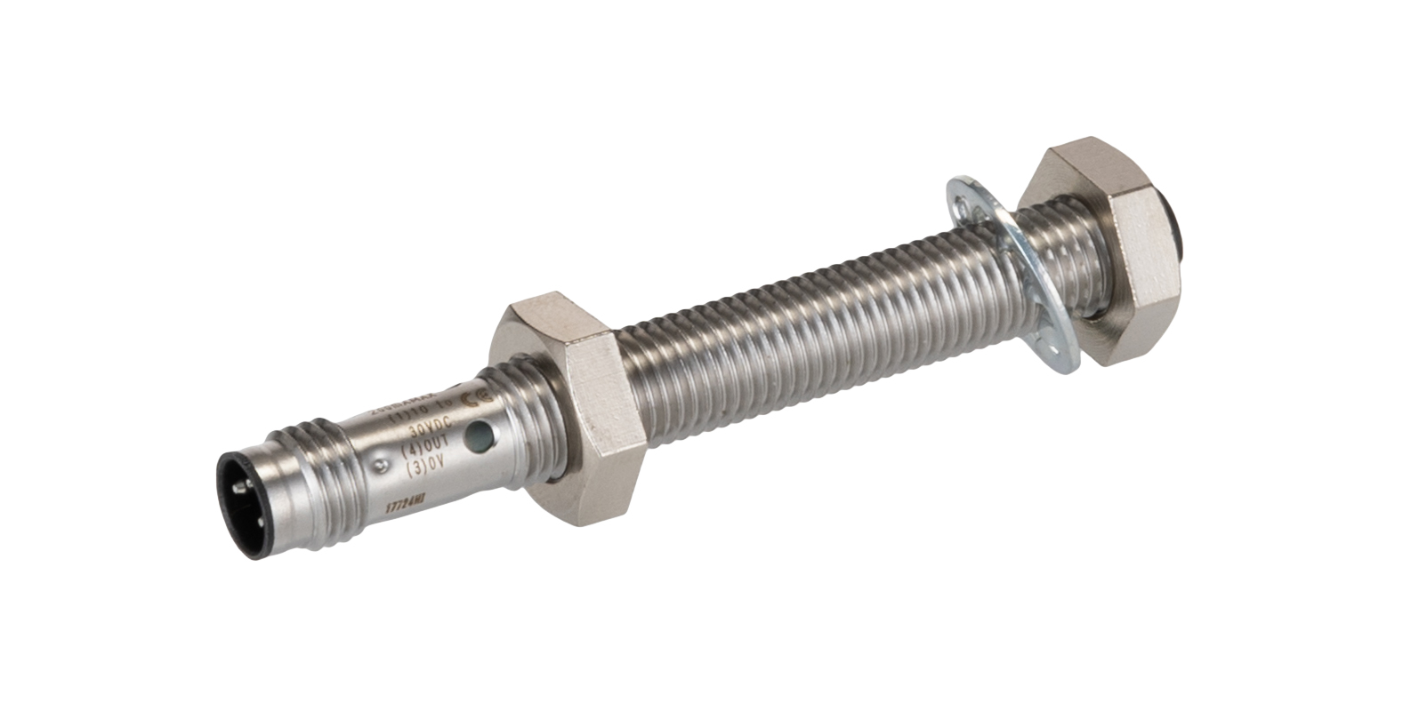 Omron Inductive Threaded Barrel Proximity Sensor, M8, 2 mm Detection, PNP NO, 10 → 30 V dc