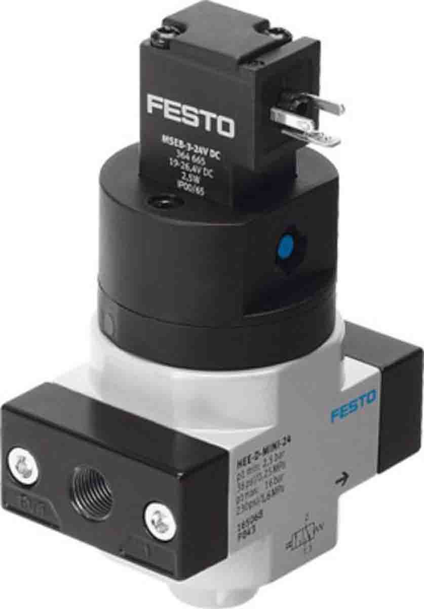 Festo Pneumatic Relay Pneumatic Manual Control Valve HEE Series, G 1/8, 1/8, 165068