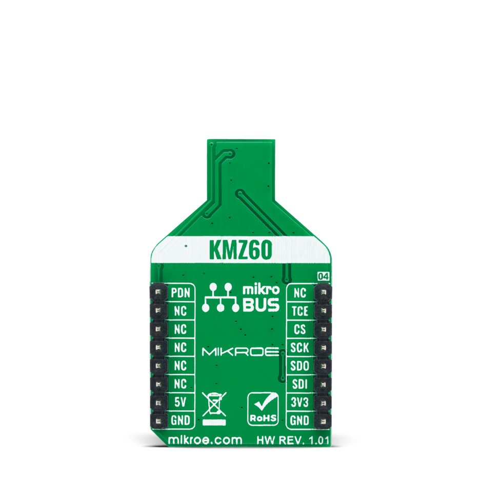 MikroElektronika MR Angle Click Magnetoresistive Sensor Add On Board for MCP3204, KMZ60 mikroBUS Socket