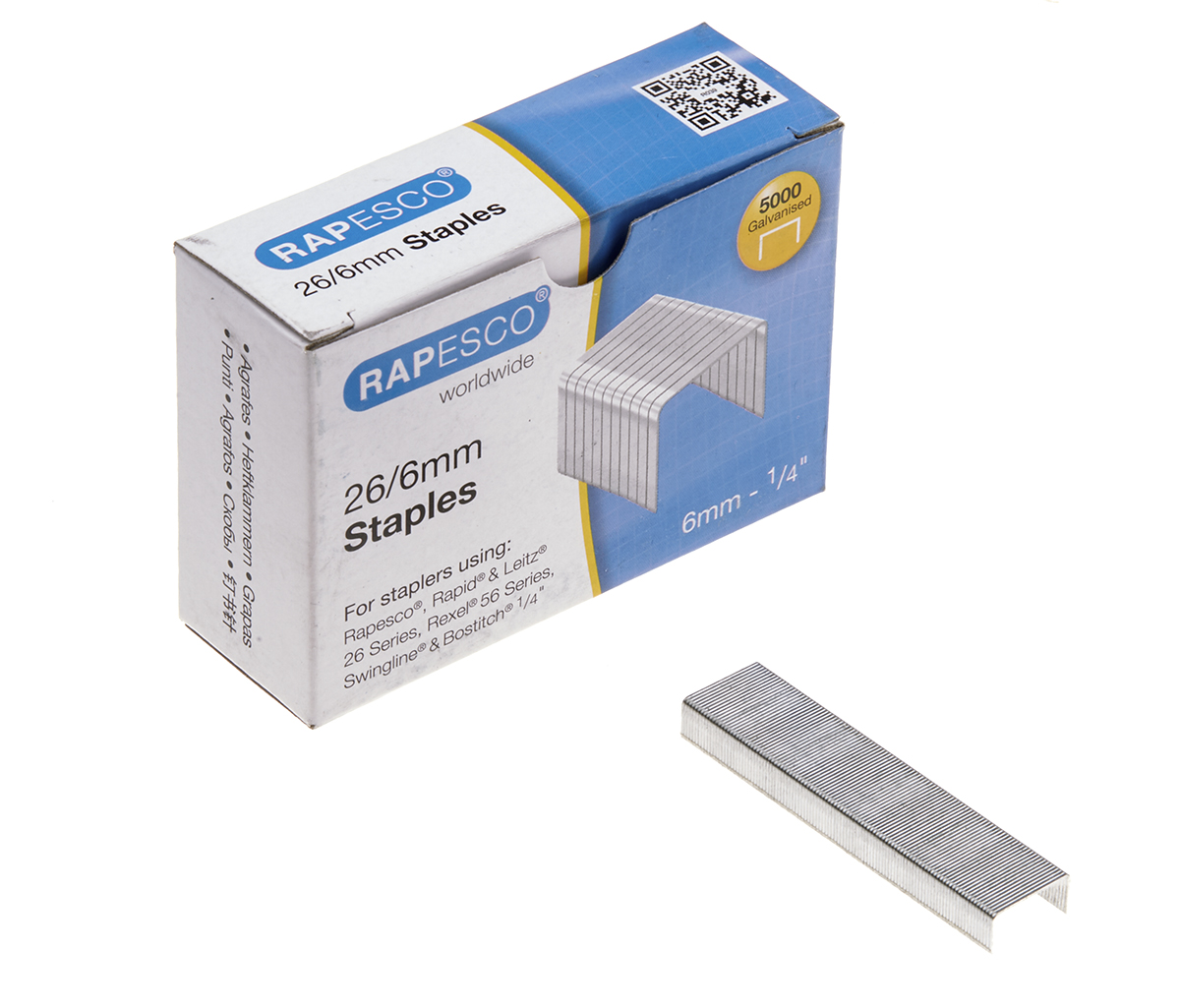 Rapesco 26/6mm Staples