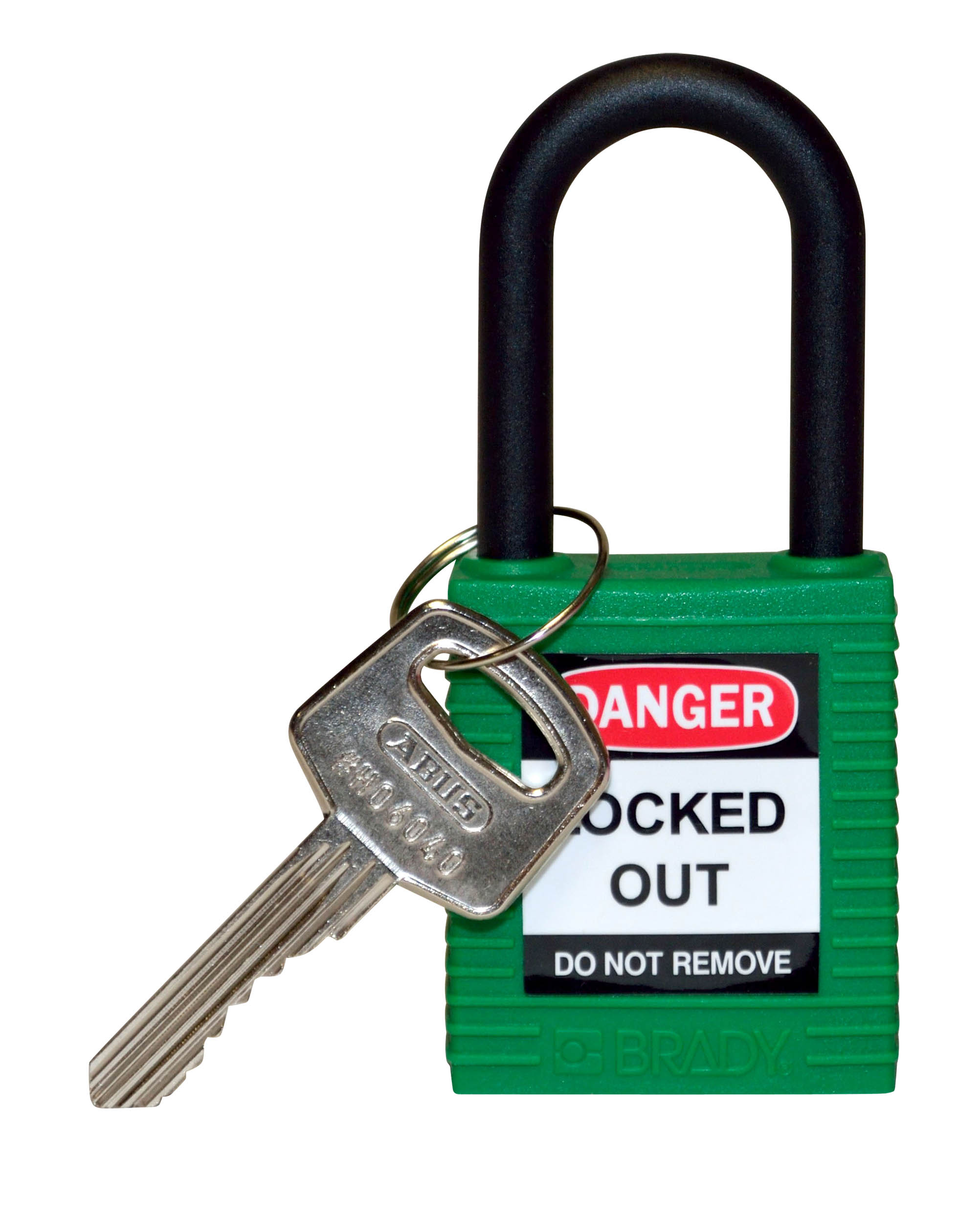 Brady LOTO-6 Key Weatherproof Nylon Padlock, 6.35mm Shackle, 38.10mm Body