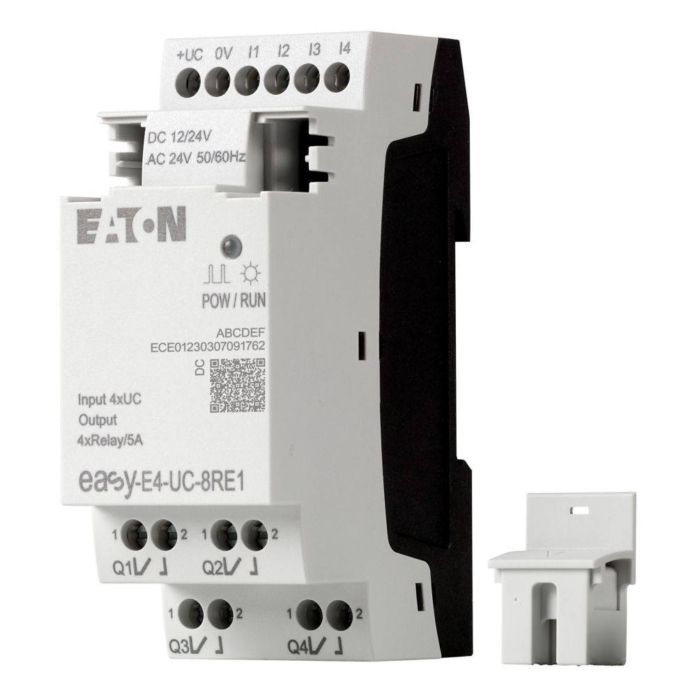 Eaton EasyE4 Series Logic Module, 12 V dc, 24 V dc Supply, Relay Output, 4-Input, Digital Input