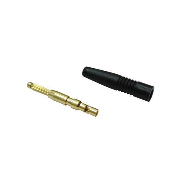 Nelco Black Plug Banana Plug, 2mm Connector, 20A, Gold Plating