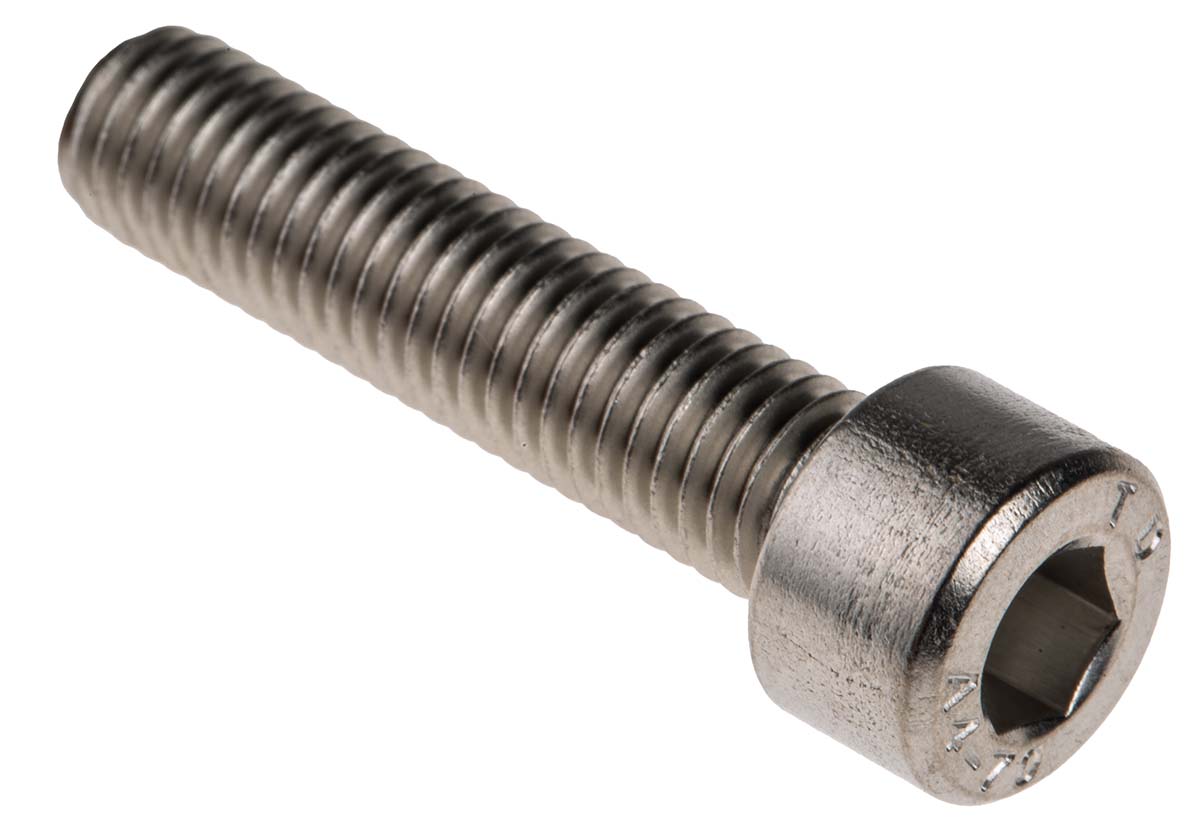 RS PRO Stainless Steel Hex Socket Cap Screw, DIN 912, M8 x 35mm