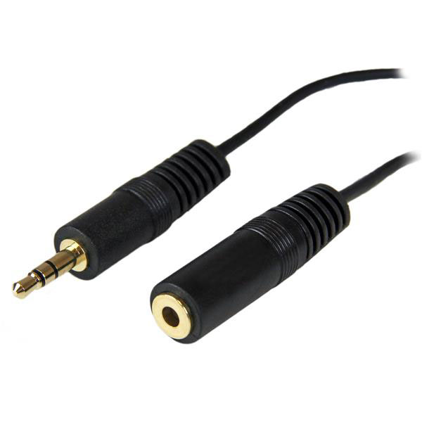 StarTech.com Male 3.5mm Stereo Jack to Female 3.5mm Stereo Jack Aux Cable, Black, 3.7m MU12MF