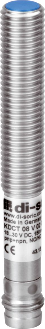 Di-Soric Capacitive Threaded Barrel Capacitive sensor, M8, Push Pull NO/NC, 18 → 30 V dc