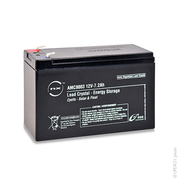 ENIX Energies 12V Faston F2 Sealed Lead Acid Battery, 7.2Ah