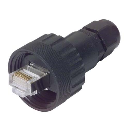 L-Com WJA Series Male Ethernet Connector, Cable, Cat5e Horizontal