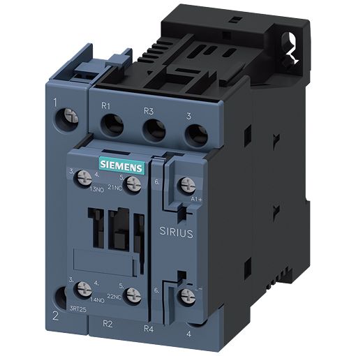 Siemens SIRIUS 3RT25 Contactor, 230 V dc Coil, 4-Pole, 25 A, 11 kW, 2NC + 2NO, 400 V