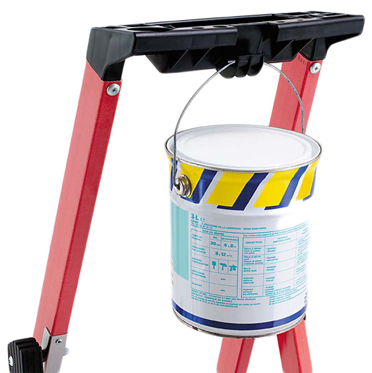 TUBESCA Fibreglass 7 steps Step Ladder, 1.61m platform height, 2.27m open length