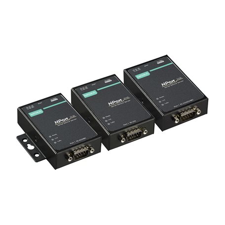 MOXA Device server, 1 Ethernet Port, 1 Serial Port, RS232 Interface, 230.4kbps Baud Rate