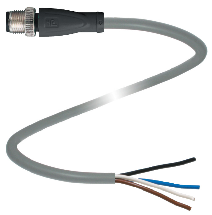 Pepperl + Fuchs Male 4 way M12 to Free End Sensor Actuator Cable, 5 m