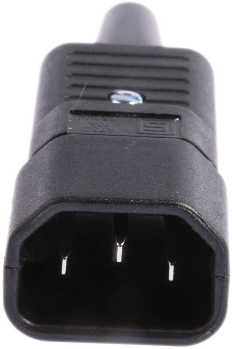 Schurter C14 Cable Mount IEC Connector Male, 10A, 250 V