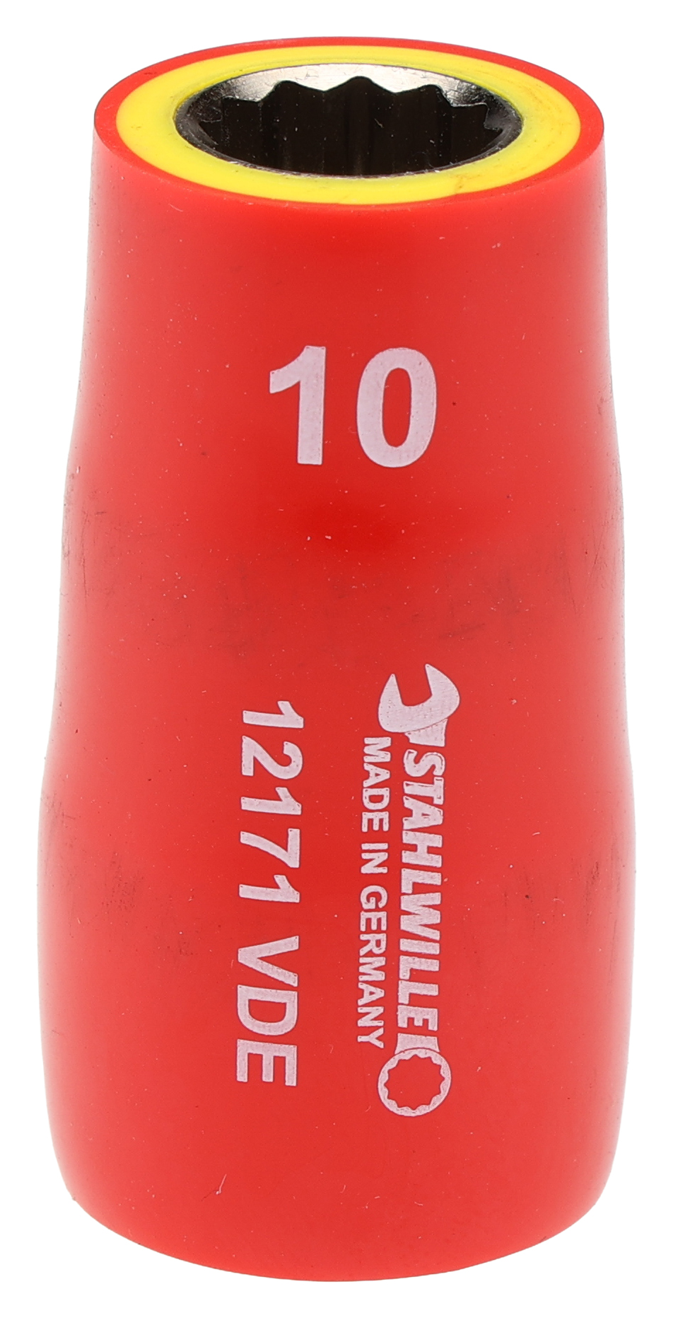 STAHLWILLE 3/8 in Drive 10mm Insulated Standard Socket, 12 point, VDE/1000V, 45 mm Overall Length