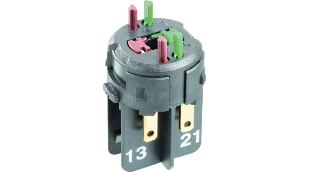 RAFI RAFIX 16 Series Contact Block for Use with Plug In Distributor, 250V ac, 1NO, SPST