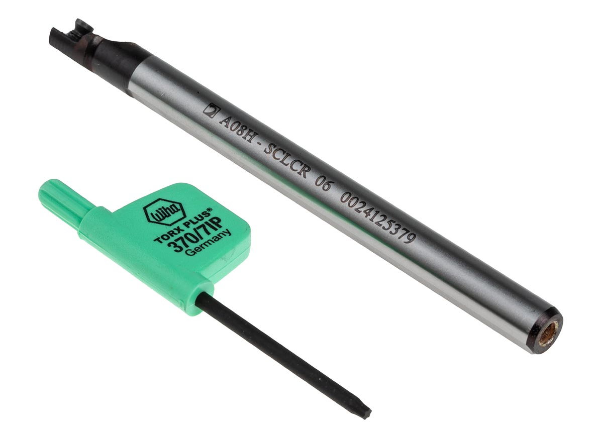 Pramet SCLCR Series Lathe Tool Holder for Use with CC Inserts, 8mm Height, 95° Approach, 100mm Length