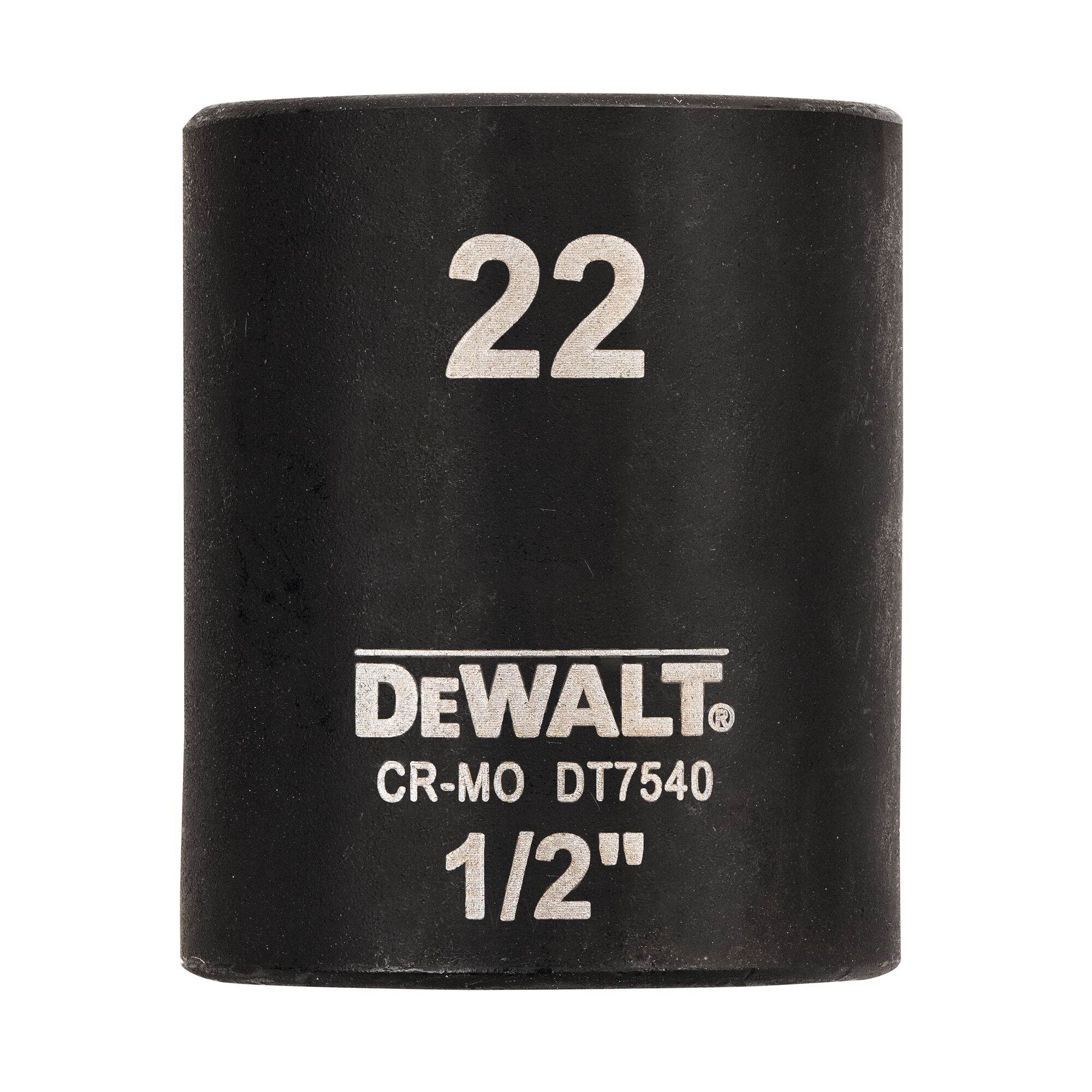 DeWALT 22mm, 1/2 Drive Impact Socket, 38 mm length