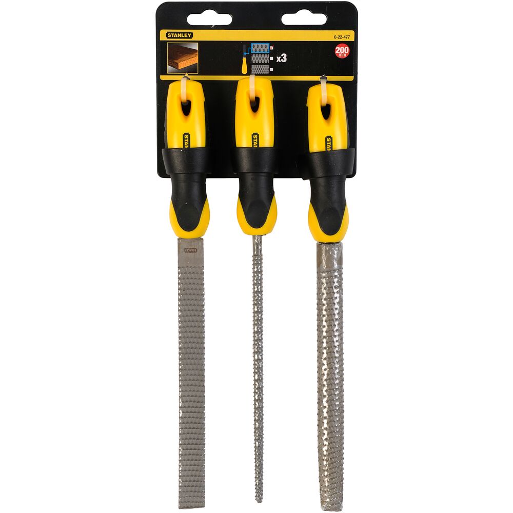 Stanley 360mm, Bastard, Flat File Handle With Soft-Grip Handle
