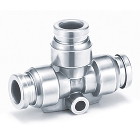 SMC KQG2 Series T Fitting, Push In 10 mm to Push In 10 mm, Tube-to-Tube Connection Style