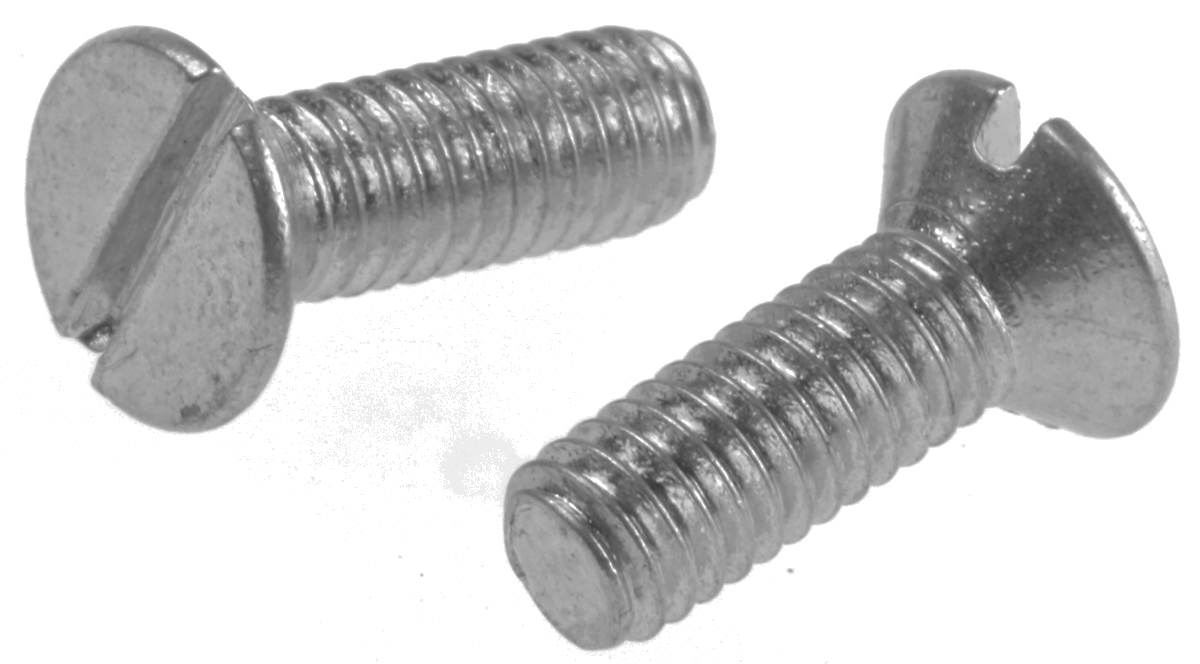 RS PRO Slot M4 Countersunk Steel Machine Screws DIN 963 x 12.0mm