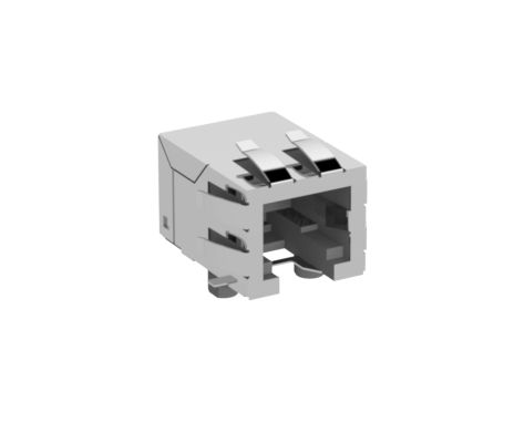 ERNI Female RJ Connector Module, Through Hole, Cat3, Cat4 1x1 Port 6P-6C -Way