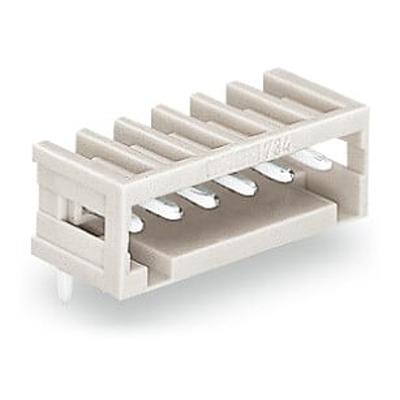 WAGO 733 Series Angled Through Hole Header, 5 Contact(s), 2.5 mm Pitch, 1 Row, Shrouded