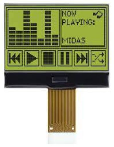 Midas MCCOG128064B12W-SPR Graphic LCD Display Blue, Transmissive