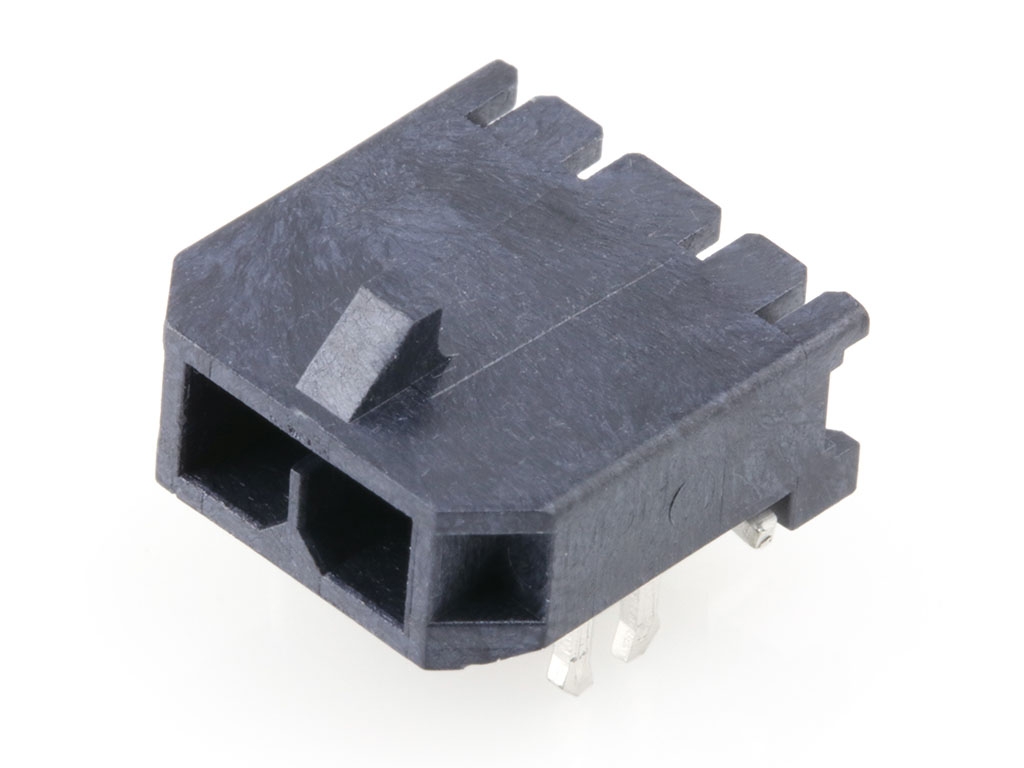 Molex 218989 Series Right Angle Surface PCB Header, 2 Contact(s), 3 mm Pitch, 1 Row, Shrouded