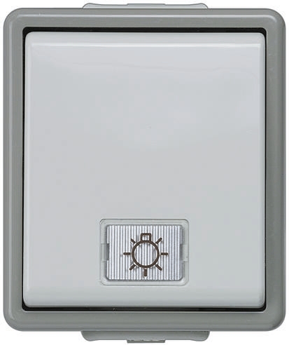 Siemens Grey Rocker Light Switch, 2 Way, 1 Gang, Delta