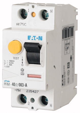 Eaton RCCB, 80A, 1+N Pole, 30mA, Type AC