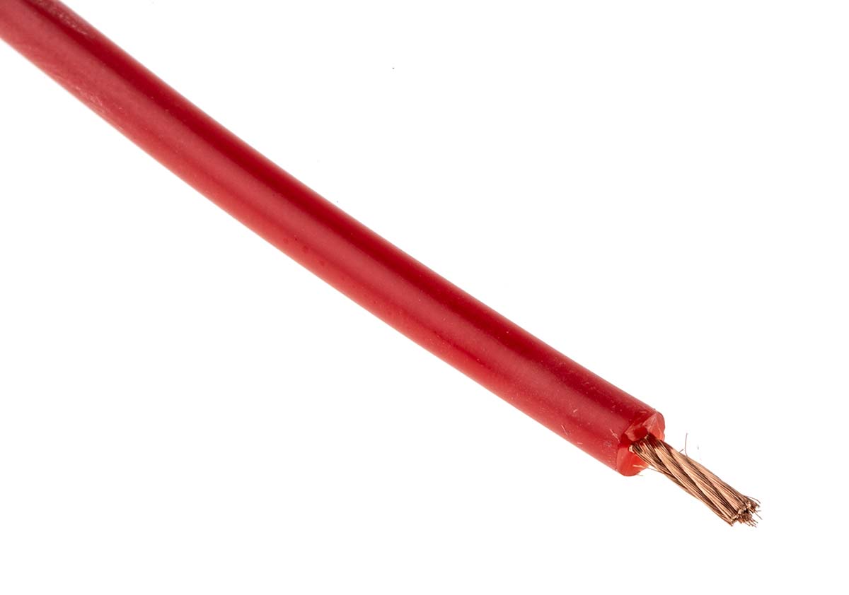 Hew Heinz Eilentropp SIFF Series Red 1.1 mm² Hook Up Wire, 17 AWG, 516/0.05 mm, 100m, Silicone Insulation, 13433-03-100
