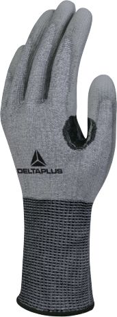 Delta Plus VENICUTF03 Grey Work Gloves, Size 9, Polyurethane Coating