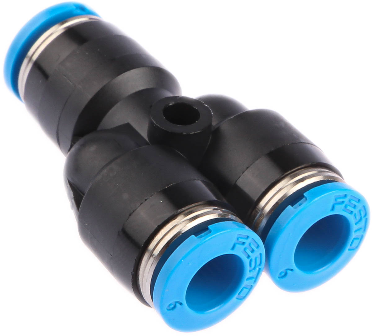 Festo QSY Series Y Tube-to-Tube Adaptor, Push In 6 mm to Push In 6 mm, Tube-to-Tube Connection Style, 153149