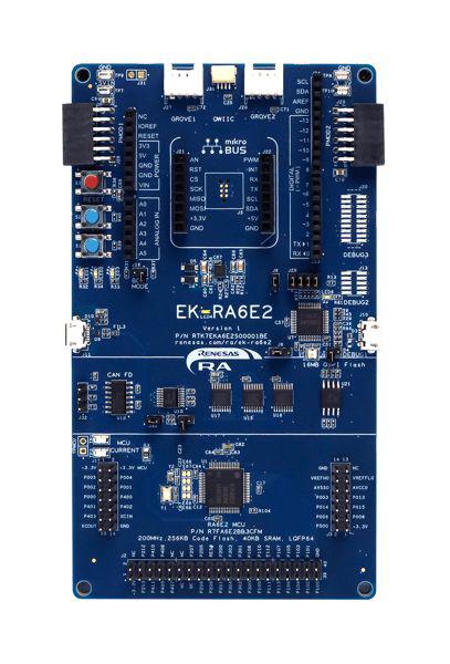 Renesas Electronics EK-RA6E2 Evaluation kit Microcontroller Evaluation Kit RTK7EKA6E2S00001BE