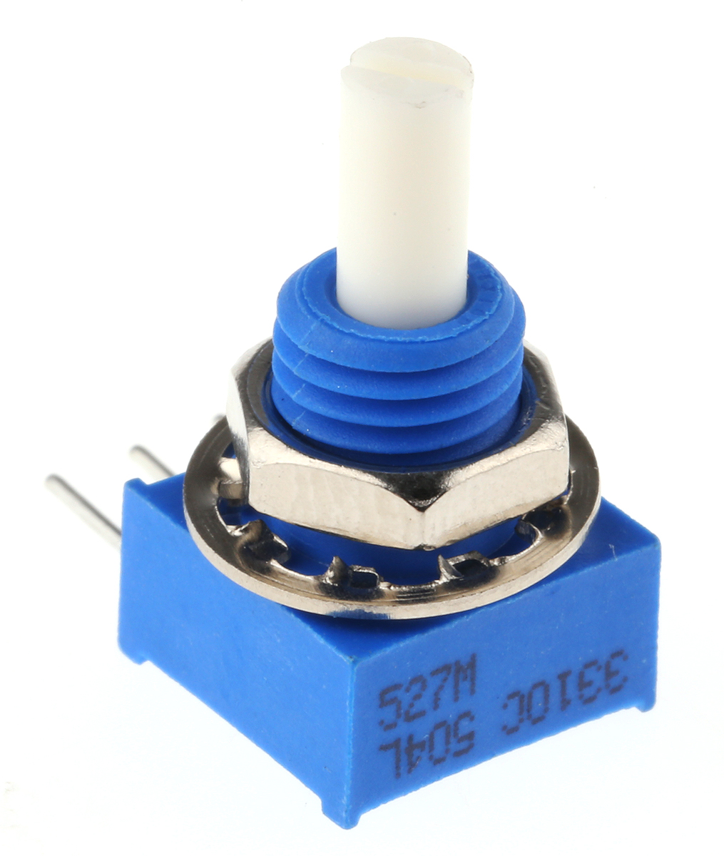 Bourns 3310 500kΩ Rotary Potentiometer 1-Gang, 3310C-001-504L