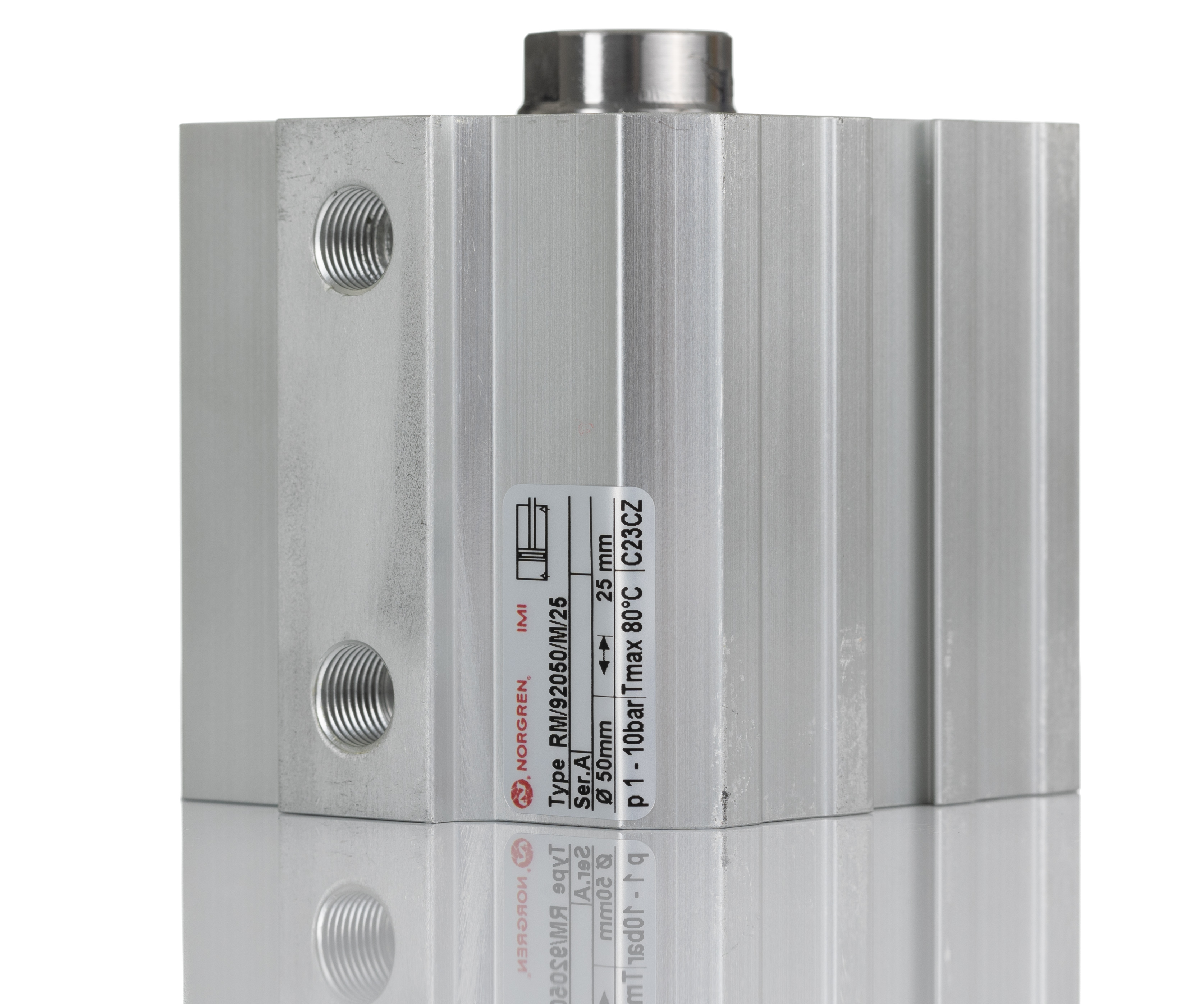 Norgren Pneumatic Compact Cylinder - 50 mm Bore, 25 mm RM/92000/M Series, Double Acting Acting