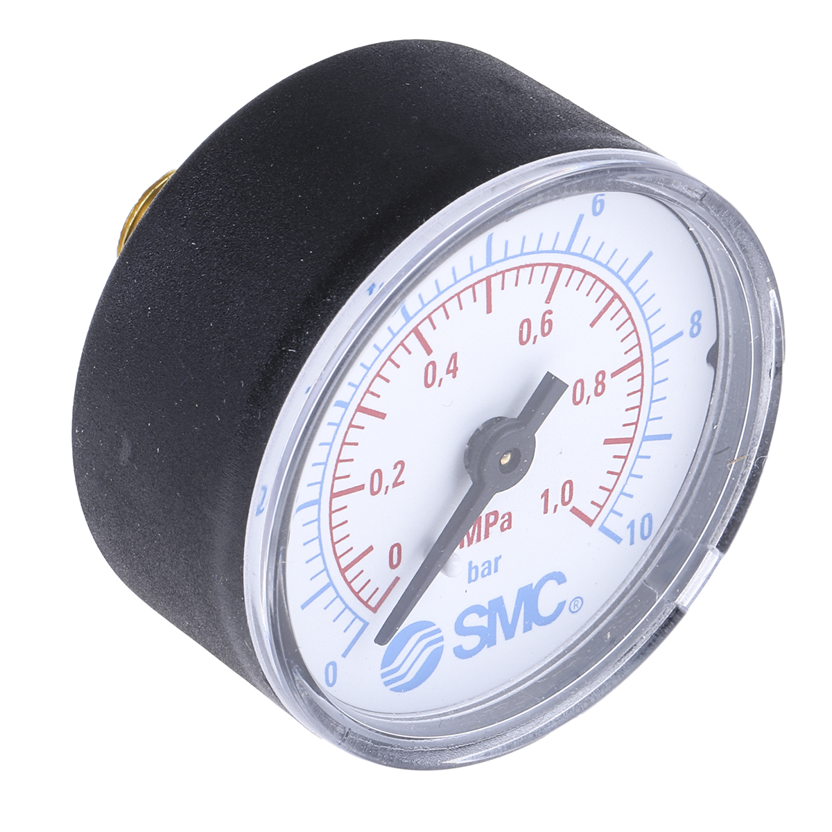 SMC Analogue Pressure Gauge 10bar Back Entry 50mm Outside Diameter, UKAS
